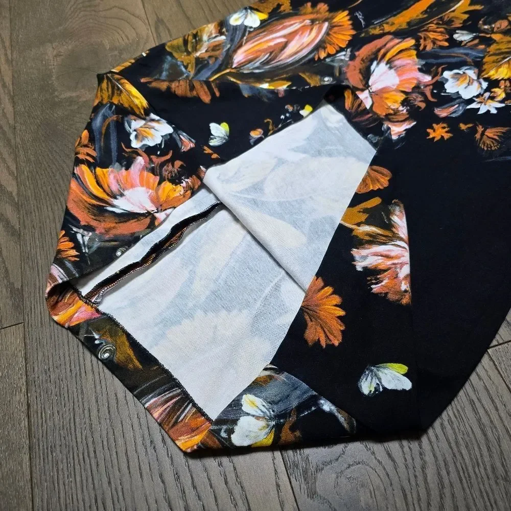 Just Cavalli Archive Print Sweetheart Pencil Dress in Floral Butterfly Print